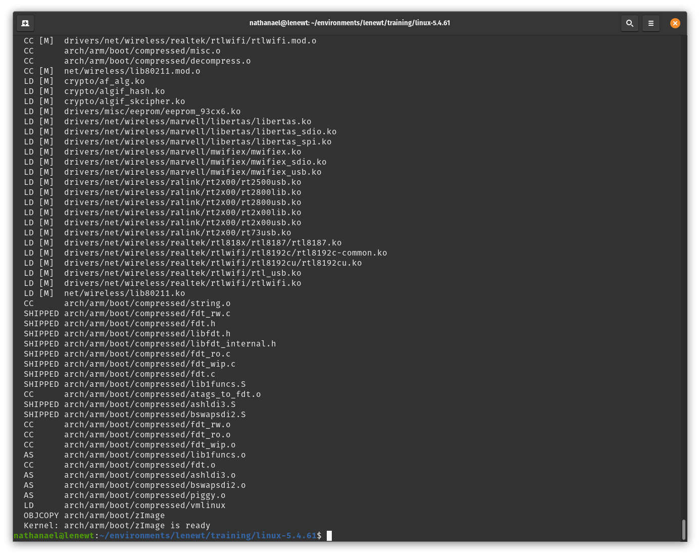 ARM Linux kernel compilation
