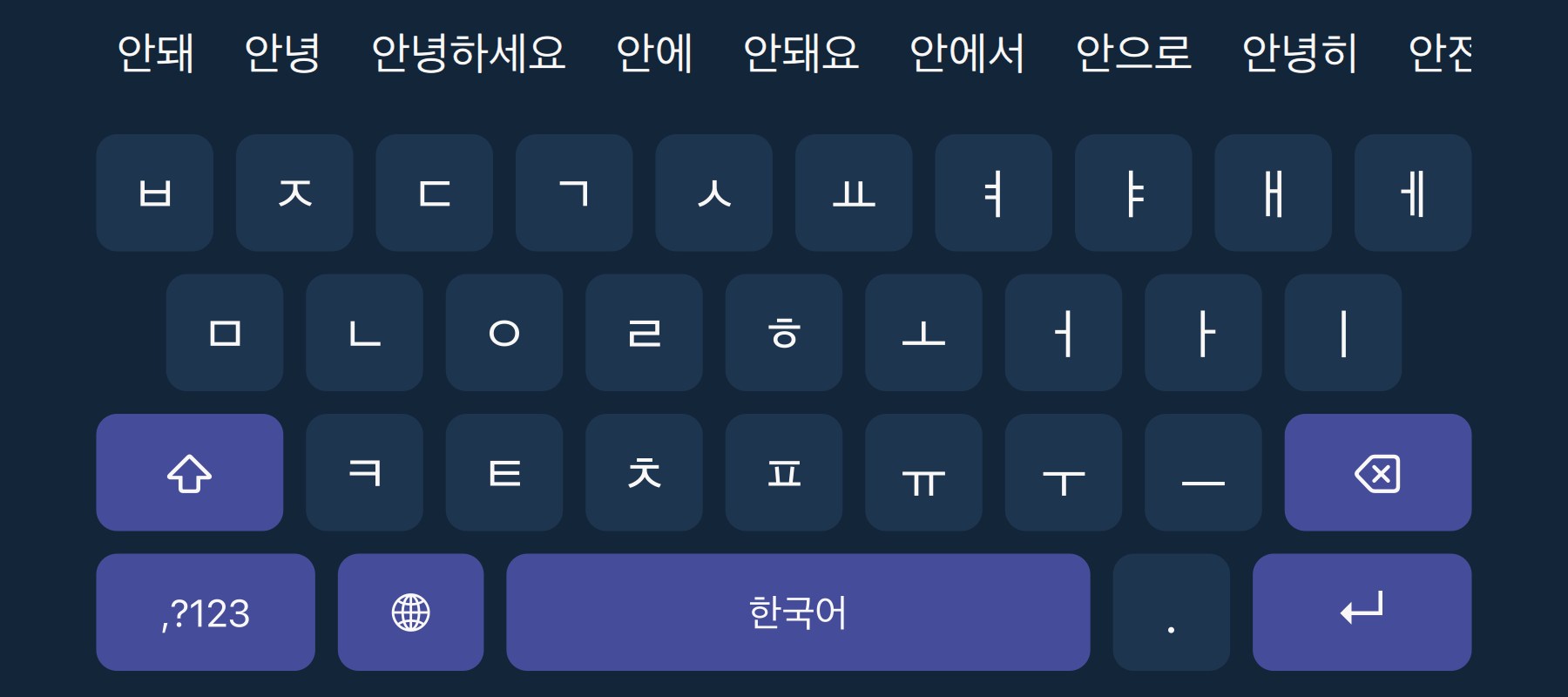 Korean Hangul layout